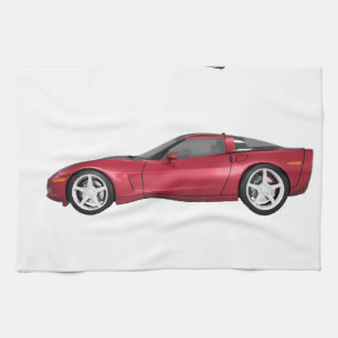Corvette: Candy Apple Finish Tea Towel