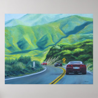 Corvette Caravan Poster