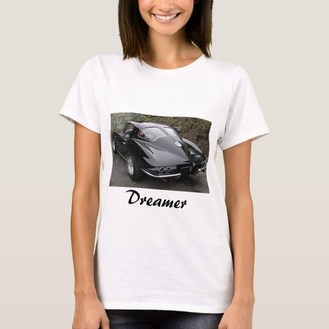 Corvette Classic Black Split Window T-Shirt (Front)