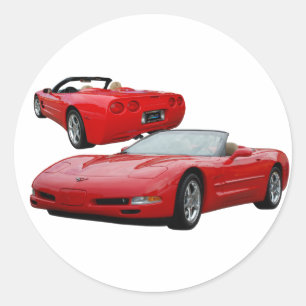 CORVETTE CLASSIC ROUND STICKER
