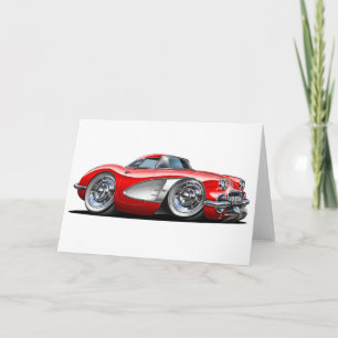 Corvette Red Car Card