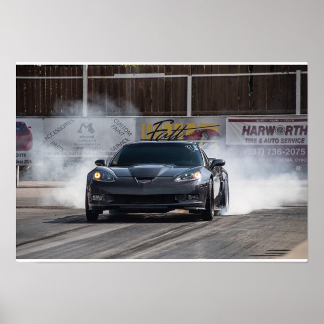 Corvette ZR1 Burnout Poster (Front)