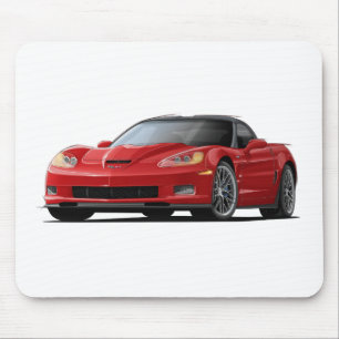 Corvette ZR1 Red Car Mouse Pad