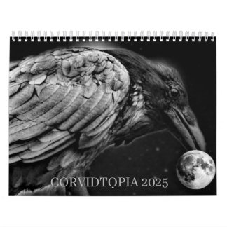 Corvidtopia Raven 2025 wall calendar