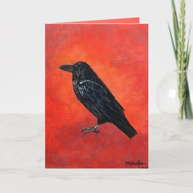 Corvus Corax Greeting Card (Front)