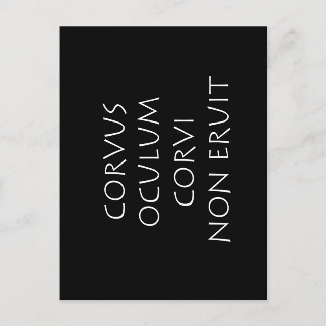 Corvus oculum corvi non eruit postcard (Front)