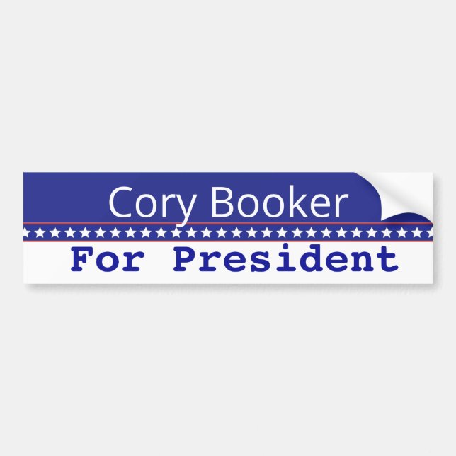Cory Booker President 2020 Election Bumper Sticker (Front)