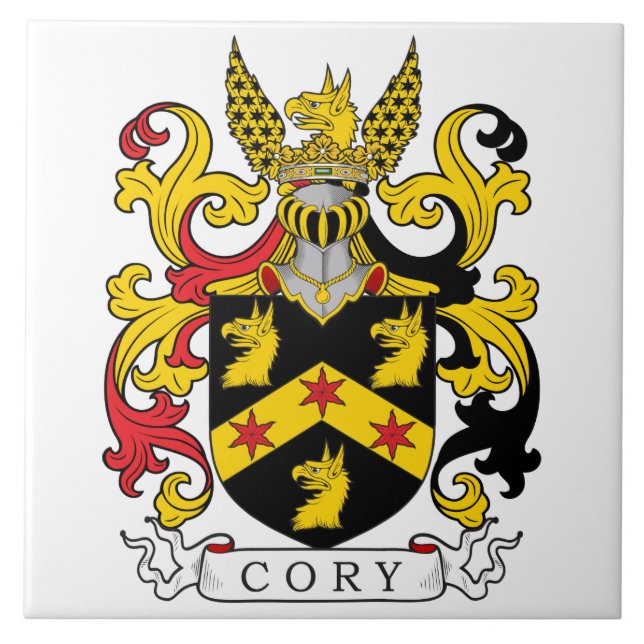 Cory Family Crest (Irish) Tile (Front)