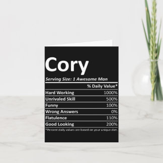 Cory Rition Funny Birthday Personalised Name Gift Card