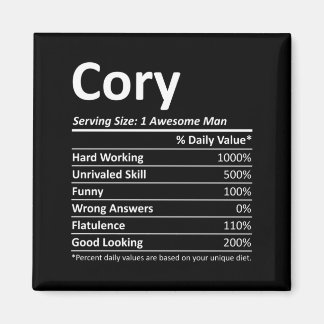 Cory Rition Funny Birthday Personalised Name Gift Magnet