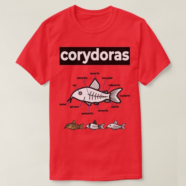 Corydoras Anatomy T-Shirt (Design Front)