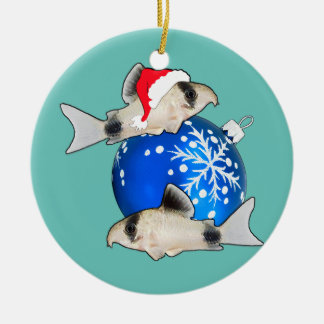 Corydoras Catfish Christmas Aquarium Fish Tank Ceramic Ornament