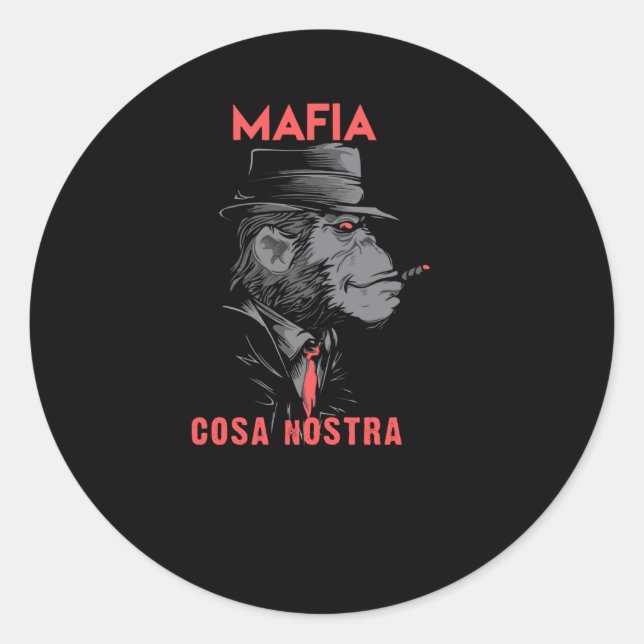 Cosa Nostra Classic Round Sticker (Front)
