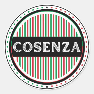 Cosenza City Pride Emblem – Italian Identity Classic Round Sticker