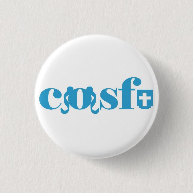 Cosfu - Plain white logo 3 Cm Round Badge (Front)