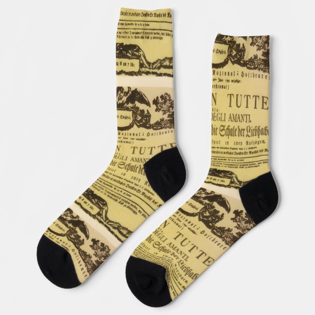 Così Fan Tutte Playbill (Mozart) Socks (Left)