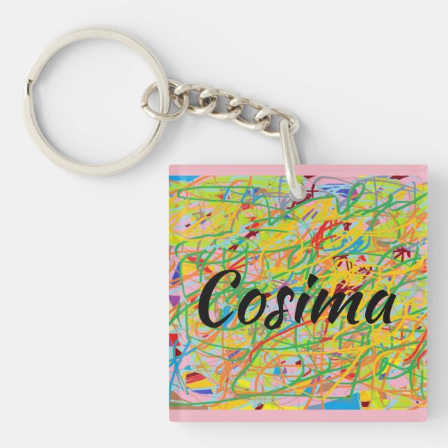 Cosima abstract art Orphan Black tv show Key Ring (Front)