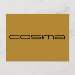 Cosima, character from Orphan Black,geometric font Postcard