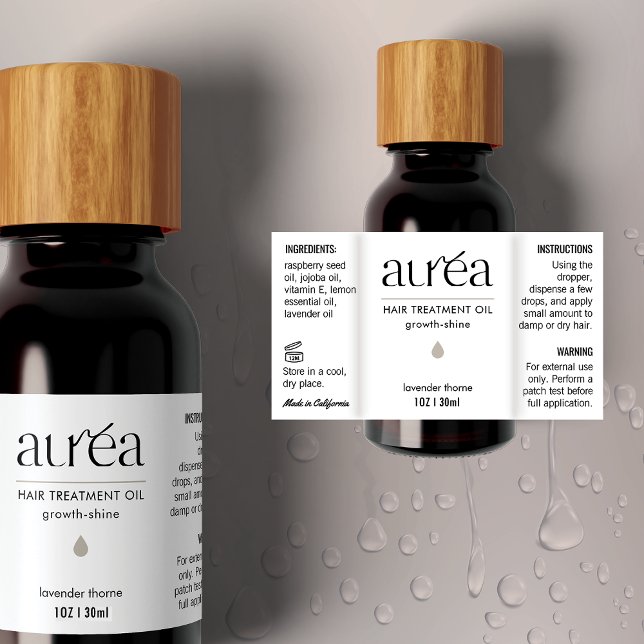 Cosmetic 1 OZ/30ml Dropper Bottle Waterproof Label (Creator Uploaded)