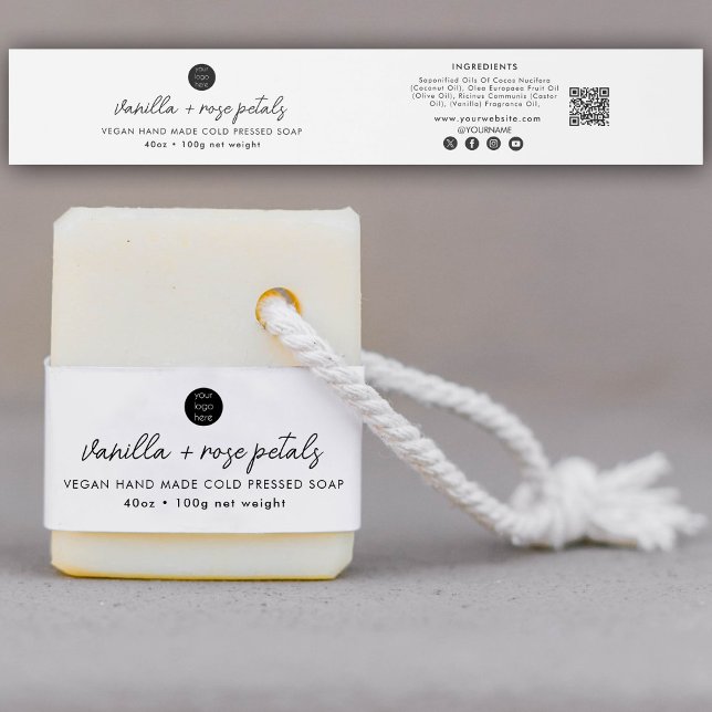 Cosmetic Bar Soap Band Logo Product Label Wrap Invitation Belly Band (Cosmetic Bar Soap Band Logo Product Label Wrap)