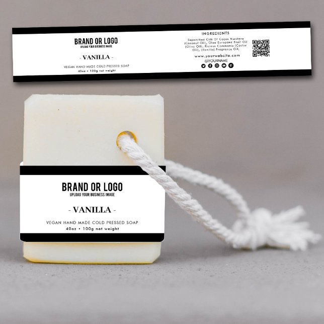 Cosmetic Bar Soap Belly Band Label Wrap Logo Invitation Belly Band (Creator Uploaded)