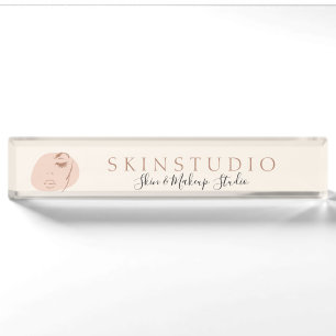 Cosmetic Clinic Reception Spa Front Desk Beauty Nameplate