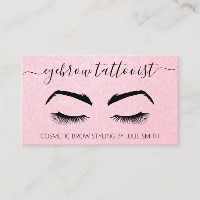 Cosmetic Eyebrow Tattoo Business Card (Front)