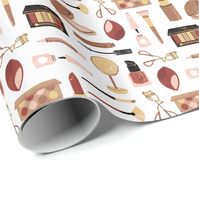 Cosmetic Makeup Pattern Wrapping Paper (Roll Corner)