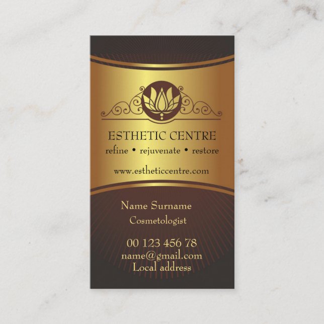Cosmetic studio business card (Front)