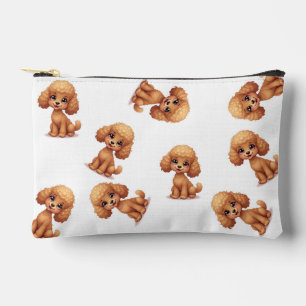 Cosmetic & Toiletry Bags (brown poodle puppy)