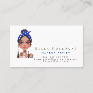 Cosmetics and Face Stylish Makeup Artist Business Card