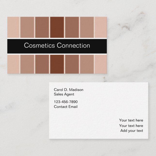 Cosmetics Beauty Makeup Business Cards (Front/Back)