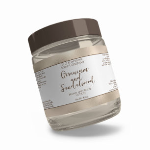 Cosmetics Bottle or Jar Label - Pearl Foil Border