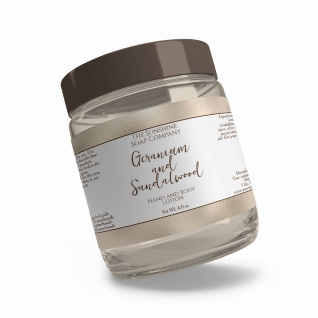 Cosmetics Bottle or Jar Label - Pearl Foil Border (Creator Uploaded)