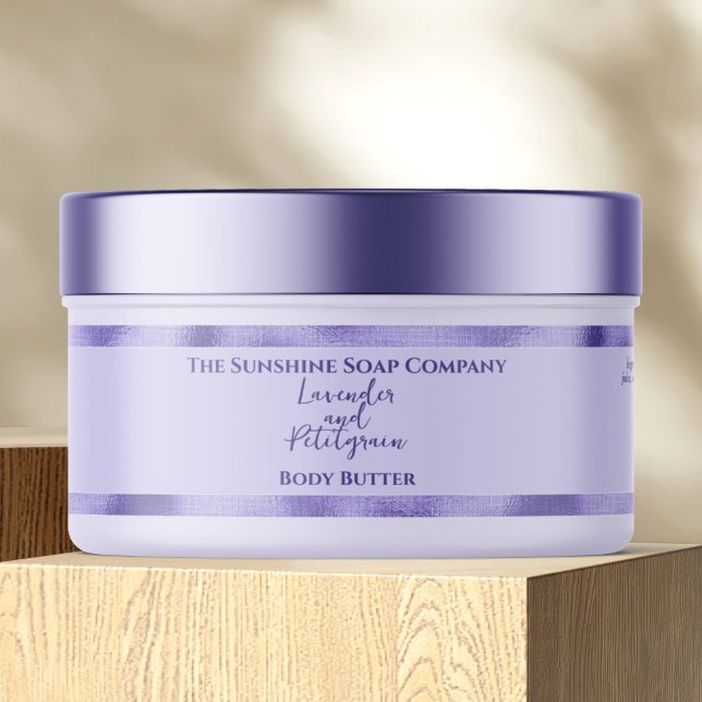 Cosmetics Jar Label - Purple with Purple Foil (Creator Uploaded)