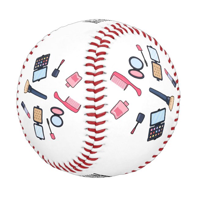 Cosmetics / make-up cartoon illustration baseball (Angled)