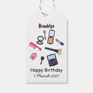 Cosmetics / make-up cartoon illustration gift tags