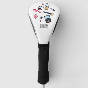 Cosmetics / make-up cartoon illustration golf head cover