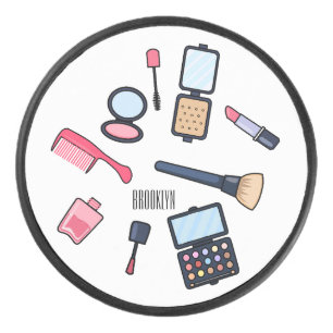 Cosmetics / make-up cartoon illustration hockey puck