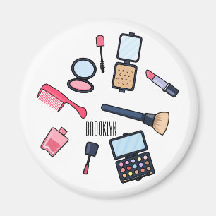 Cosmetics / make-up cartoon illustration magnet
