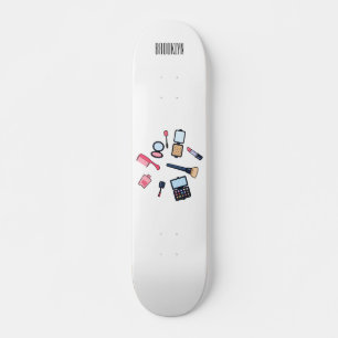 Cosmetics / make-up cartoon illustration skateboard