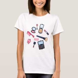 Cosmetics / make-up cartoon illustration T-Shirt