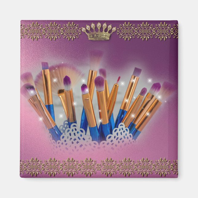Cosmetics Makeup Brush Glamour Magnet (Front)