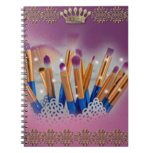 Cosmetics Makeup Brush Glamour Notebook