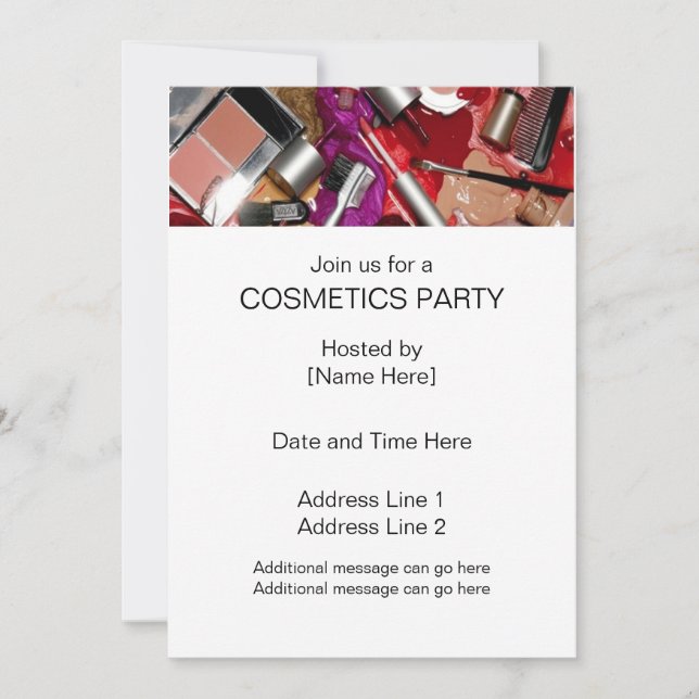 Cosmetics Party Invitations (Front)