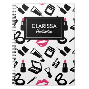 Cosmetics Pattern Custom Name Notebook