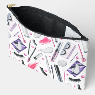  Cosmetics Watercolor Pattern Accessory Pouch