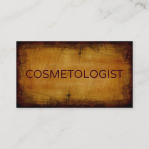 Cosmetologist Antique Brushed Business Card