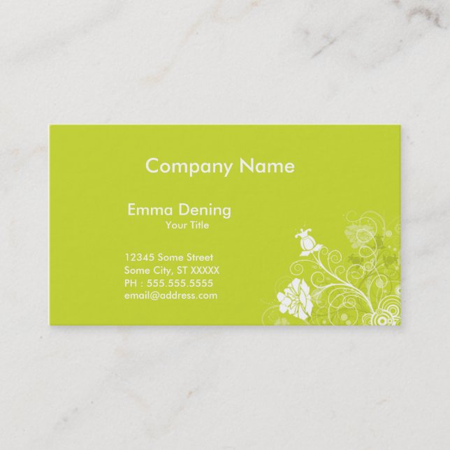 Cosmetologist Business Card (Front)