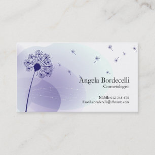 Cosmetologist Business Card Gentle Dandelion